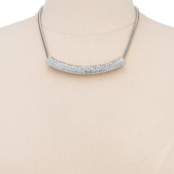 COPY - Alfani pavé-embellished bar necklace - Picture 2 of 3
